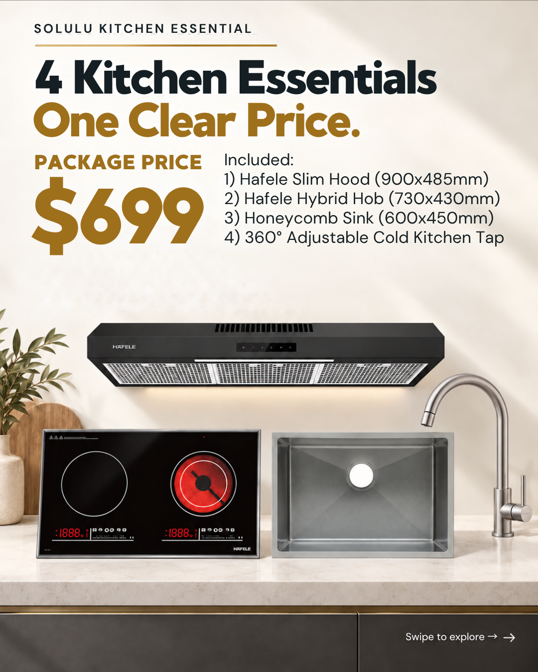 Kitchen Essential Package – 4-Piece Set
